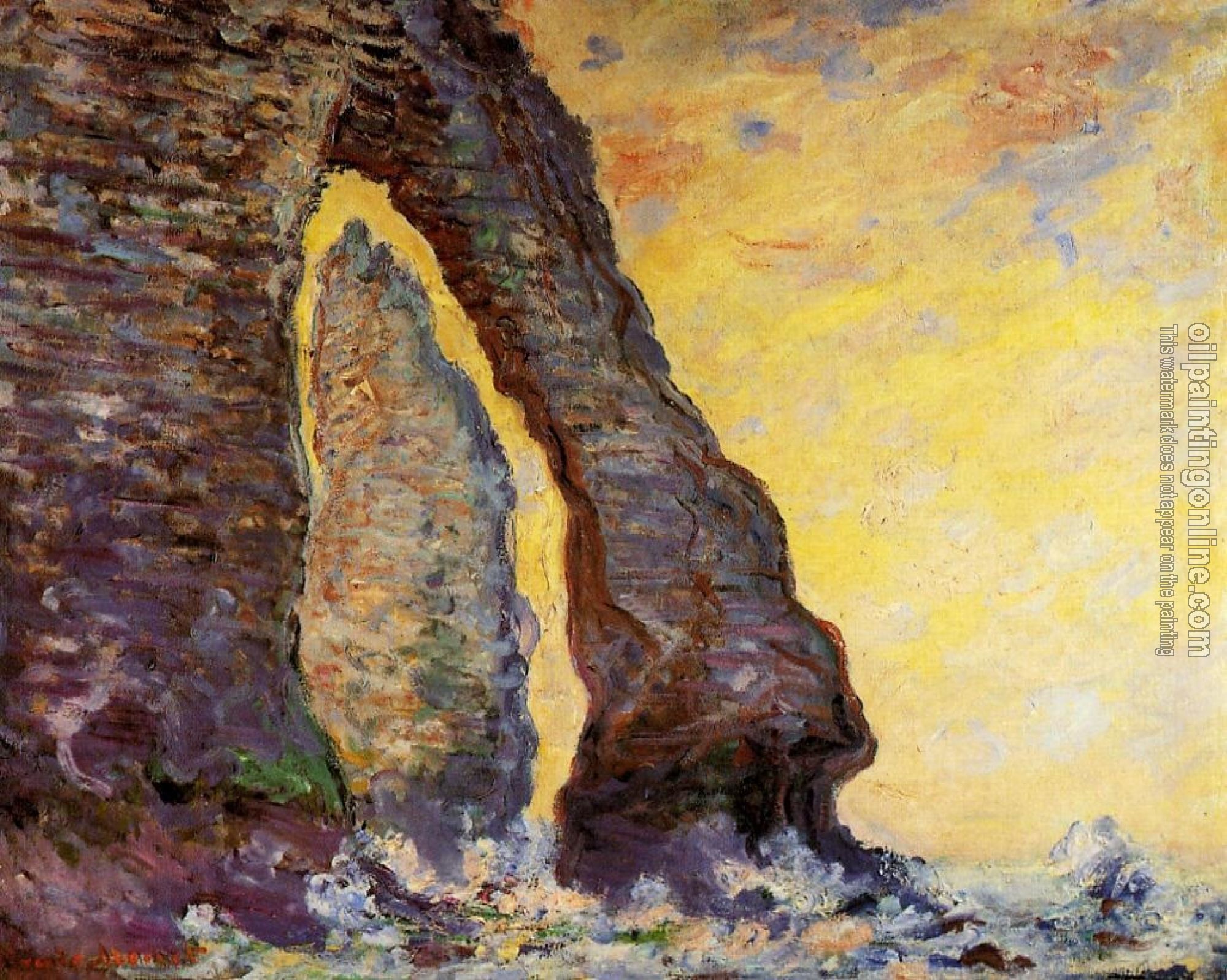 Monet, Claude Oscar - The Rock Needle Seen through the Porte d'Aval